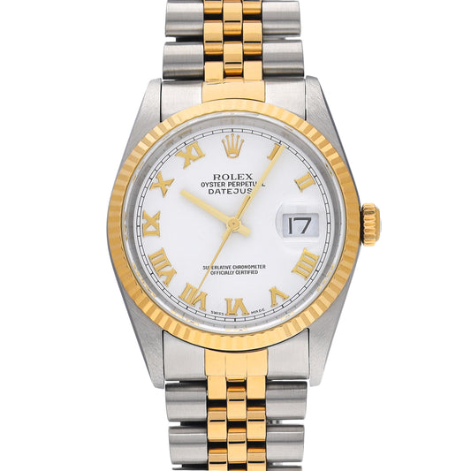 DATE JUST 16233 P (made around 2000) White ROLEX Men's [Pre-Owned].