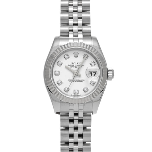 DATE JUST 179174G (manufactured circa 2005) White/Diamond ROLEX Ladies [Pre-Owned].