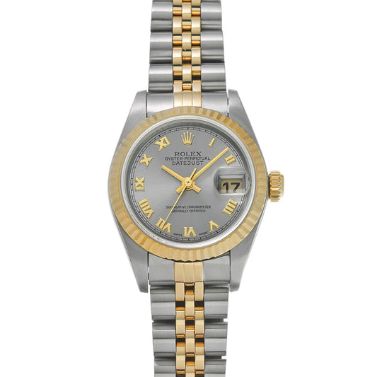 DATE JUST 79173 K (manufactured circa 2002) Gray ROLEX Ladies [Pre-Owned].