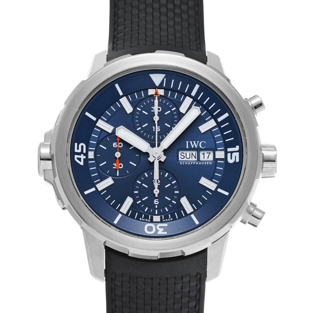 Aquatimer Chronograph Expedition Jacques-Yves Cousteau IW376805 Blue IWC Men's [Pre-Owned]