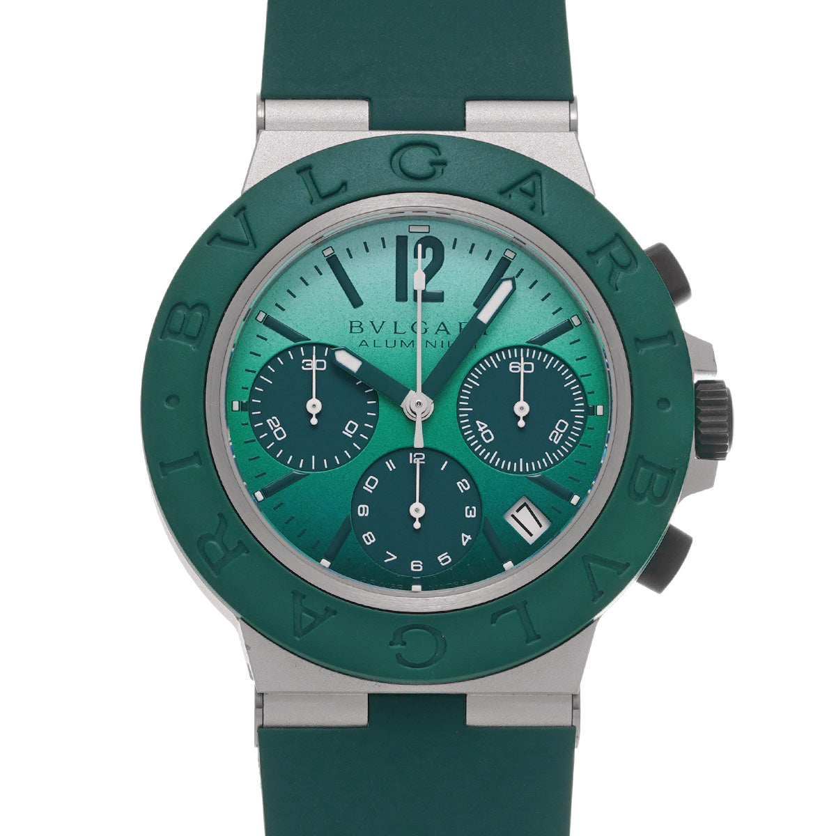 Aluminum Chronograph BB40ATCH Green BVLGARI Men's [Pre-Owned].