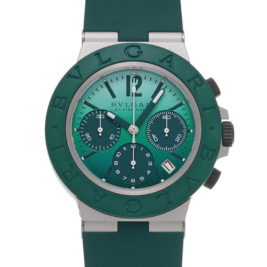 Aluminum Chronograph BB40ATCH Green BVLGARI Men's [Pre-Owned].