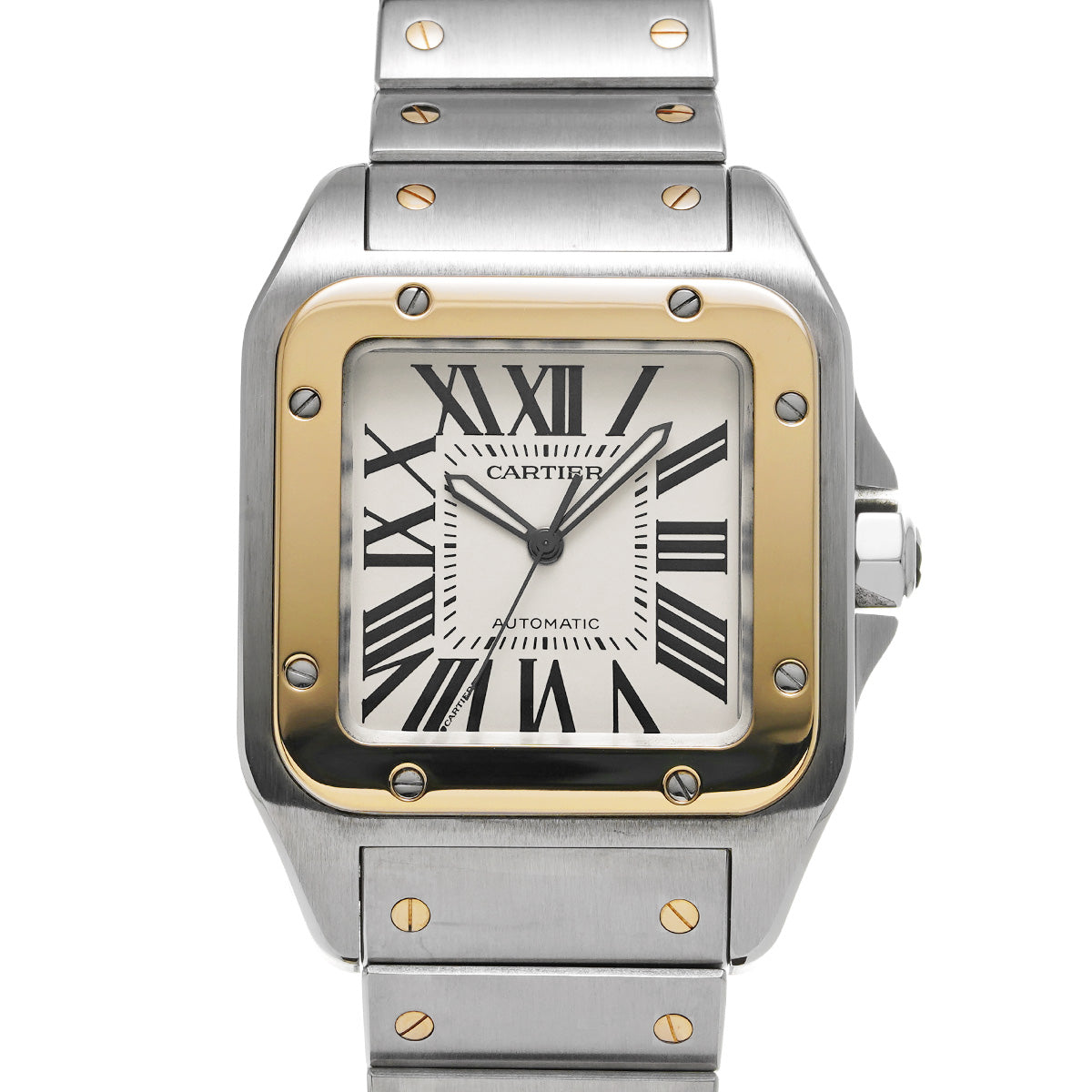 Santos 100 LM W200728G Silver CARTIER Men's [Pre-owned]