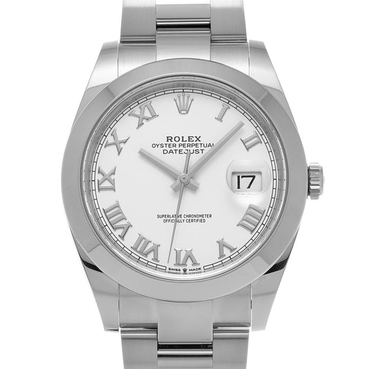 DATE JUST 41 126300 Random Serial White ROLEX Men's [Pre-Owned].