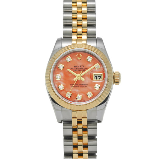 DATE JUST 179173OPG D (made around 2005) Pink Opal/Diamond ROLEX Ladies [Pre-Owned].