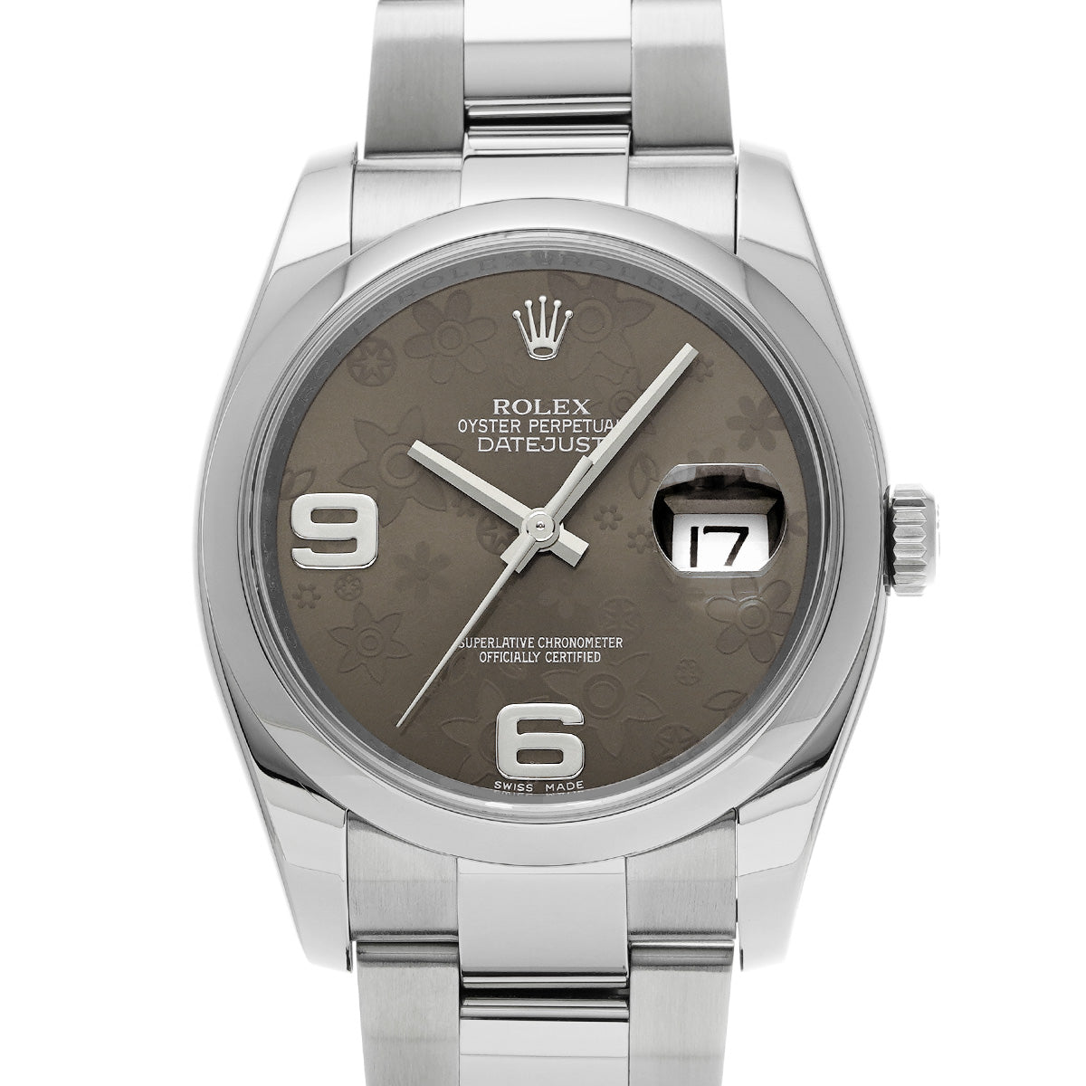 DATE JUST 116200 G (manufactured circa 2011) Gray Flower ROLEX Men's [Pre-Owned].