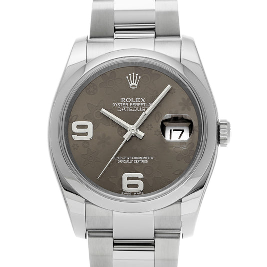DATE JUST 116200 G (manufactured circa 2011) Gray Flower ROLEX Men's [Pre-Owned].
