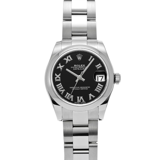 DATE JUST 178240 Random Serial Black ROLEX Unisex [Pre-owned].
