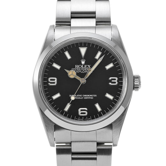 Explorer 14270 T (manufactured circa 1996) Black ROLEX Men's [Pre-Owned].