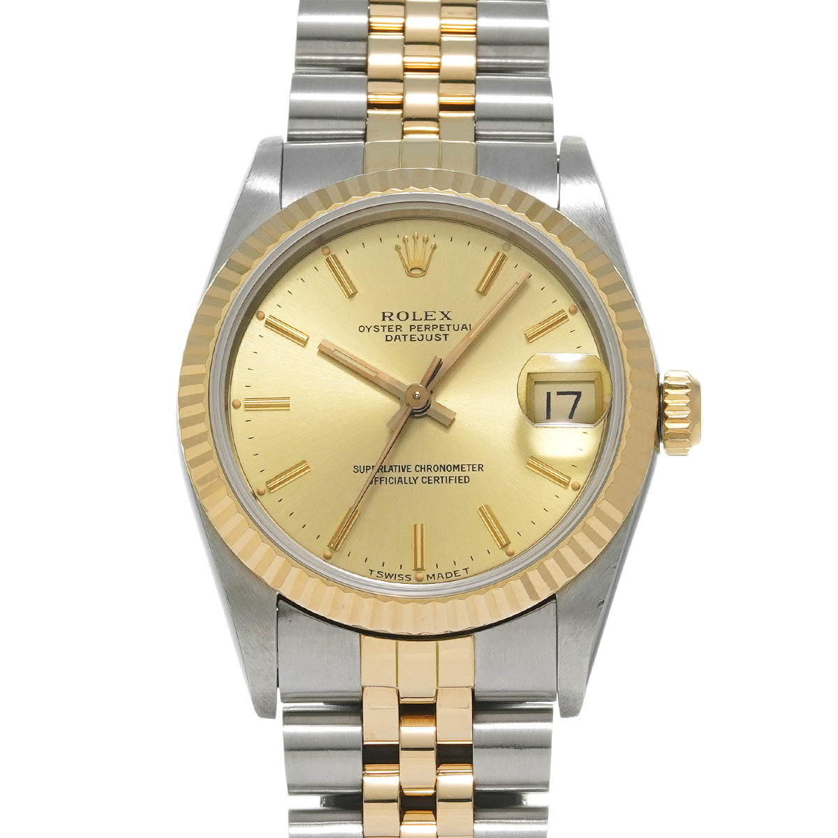 DATE JUST 68273 81st (manufactured circa 1983) Champagne ROLEX Unisex [Pre-Owned].