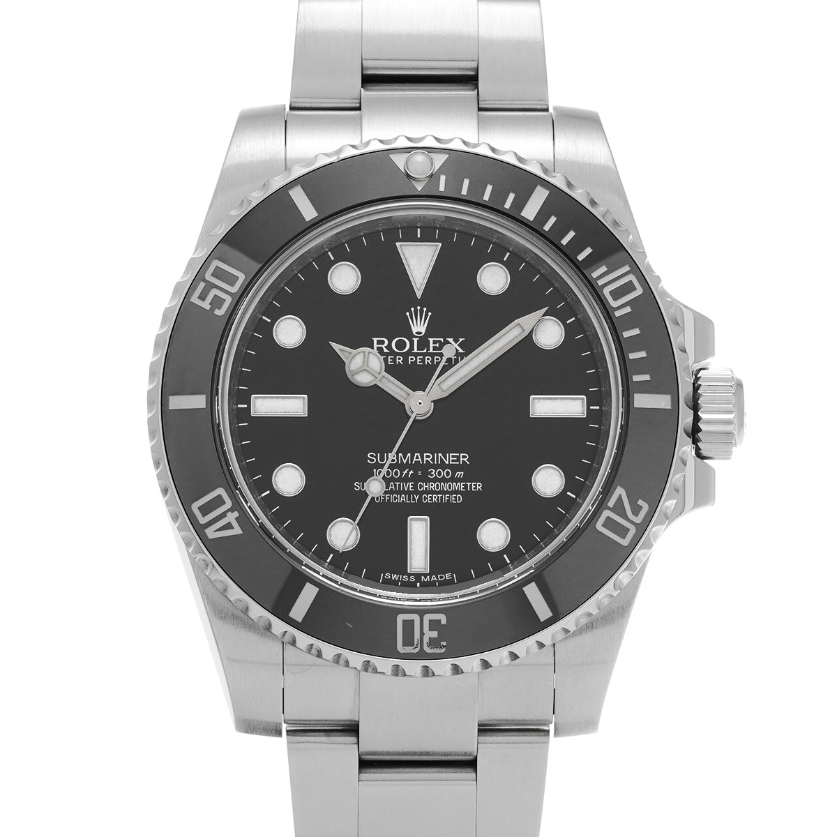 Submariner 114060 G (manufactured circa 2010) Black ROLEX Men's [Pre-Owned].