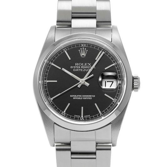 DATE JUST 16200 P (made around 2001) Black ROLEX Men's [Pre-owned].