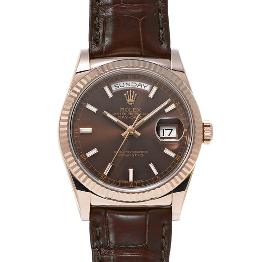 Day Date 118135 Random Serial Chocolate Brown ROLEX Men's [Pre-owned].