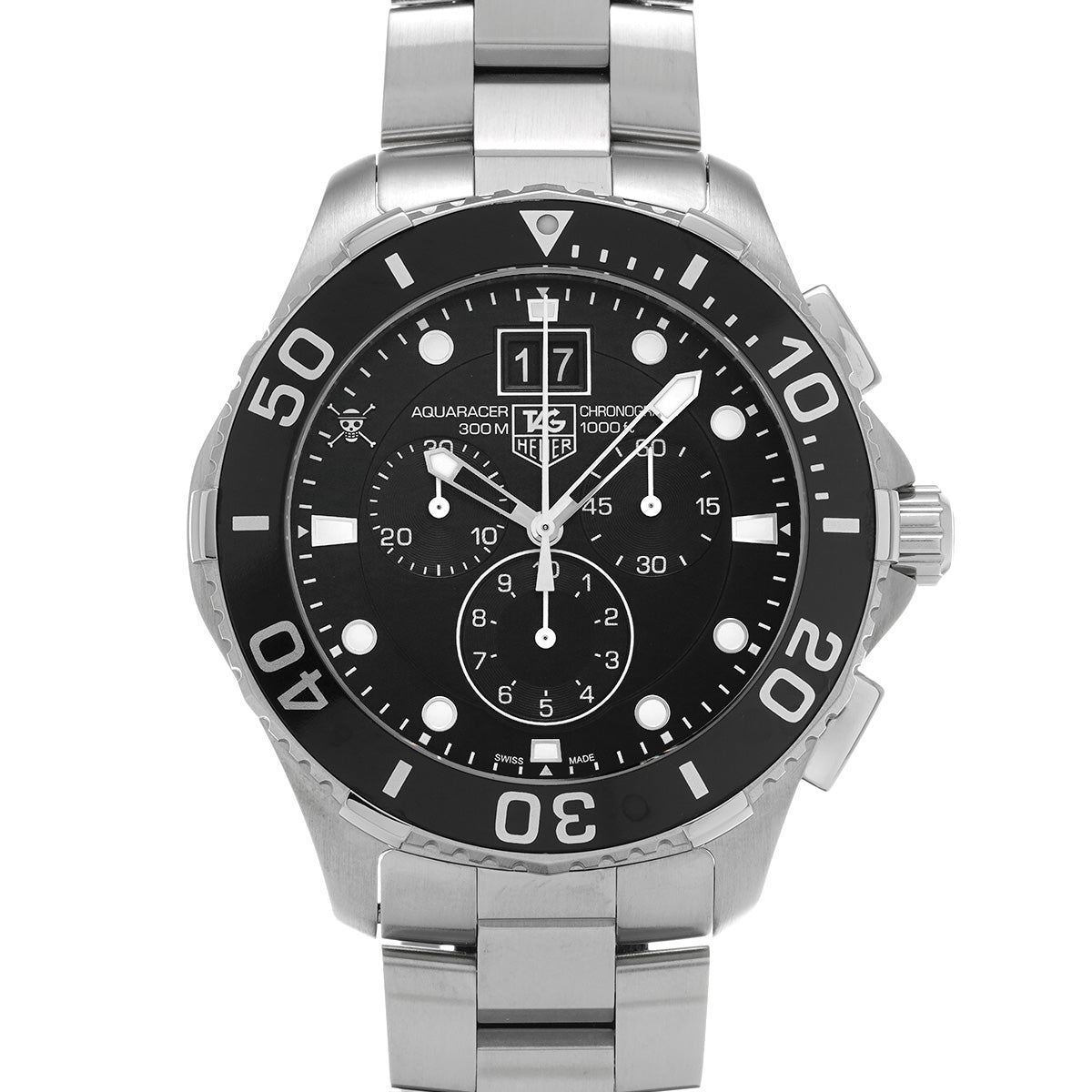 Aquaracer Quartz Chronograph One Piece CAN1012.BA0821 Black TAG HEUER Men's [Pre-Owned].