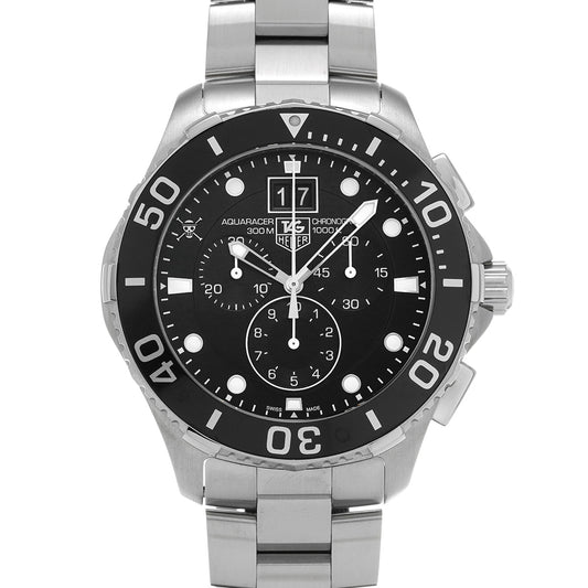 Aquaracer Quartz Chronograph One Piece CAN1012.BA0821 Black TAG HEUER Men's [Pre-Owned].