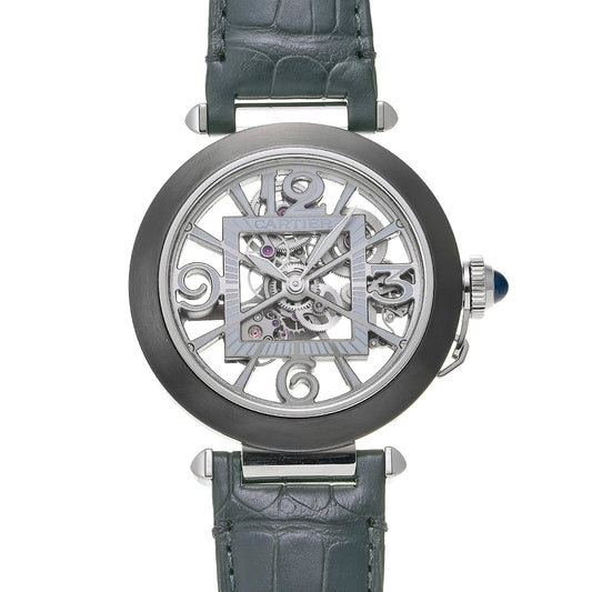 Pasha de Cartier skeleton WHPA0017 Gray/skeleton CARTIER men's [Pre-owned].