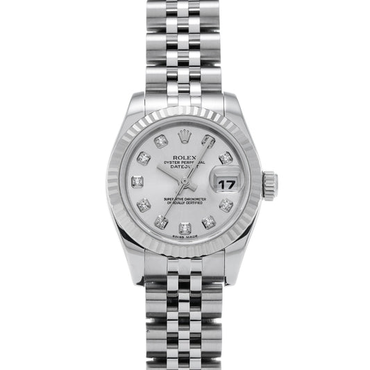 DATE JUST 179174G (manufactured circa 2005) Silver/Diamond ROLEX Ladies [Pre-Owned].