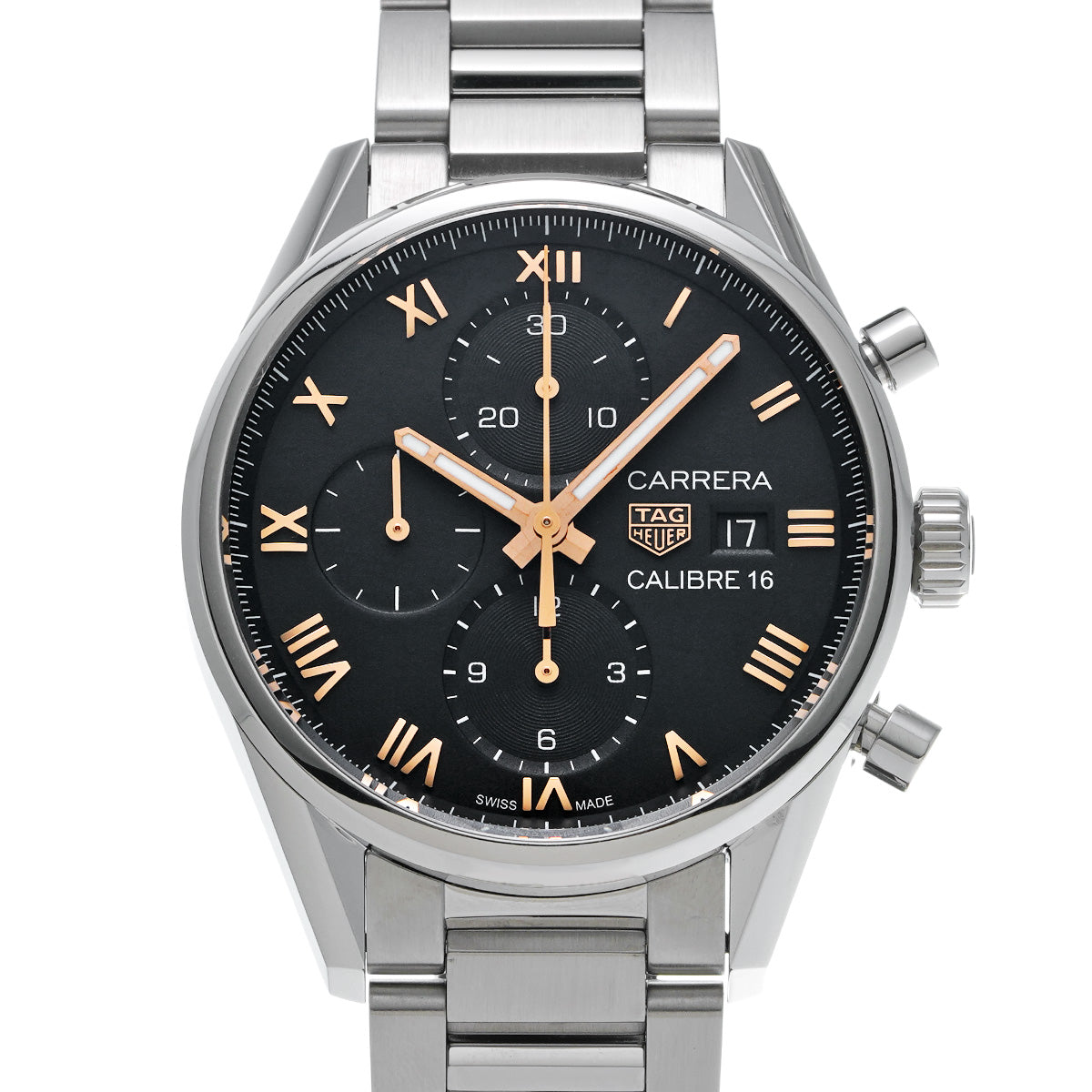 CARRERA Calibre 16 Chronograph Japan Limited Edition CBK2113.BA0715 Black TAG HEUER Men's [Pre-Owned]