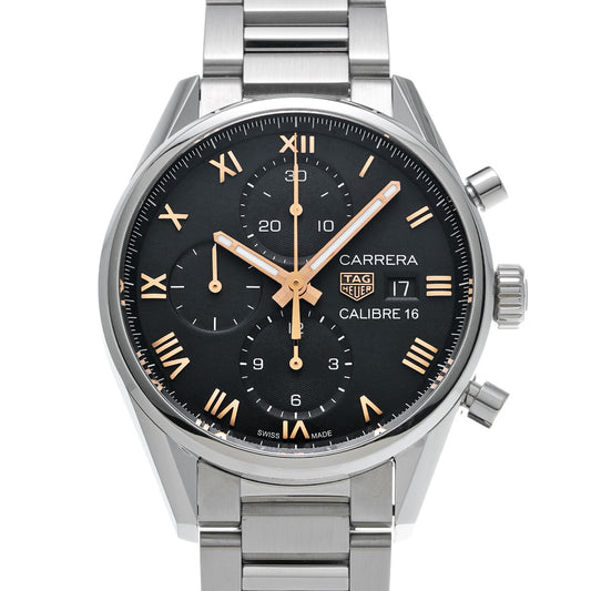 CARRERA Calibre 16 Chronograph Japan Limited Edition CBK2113.BA0715 Black TAG HEUER Men's [Pre-Owned]