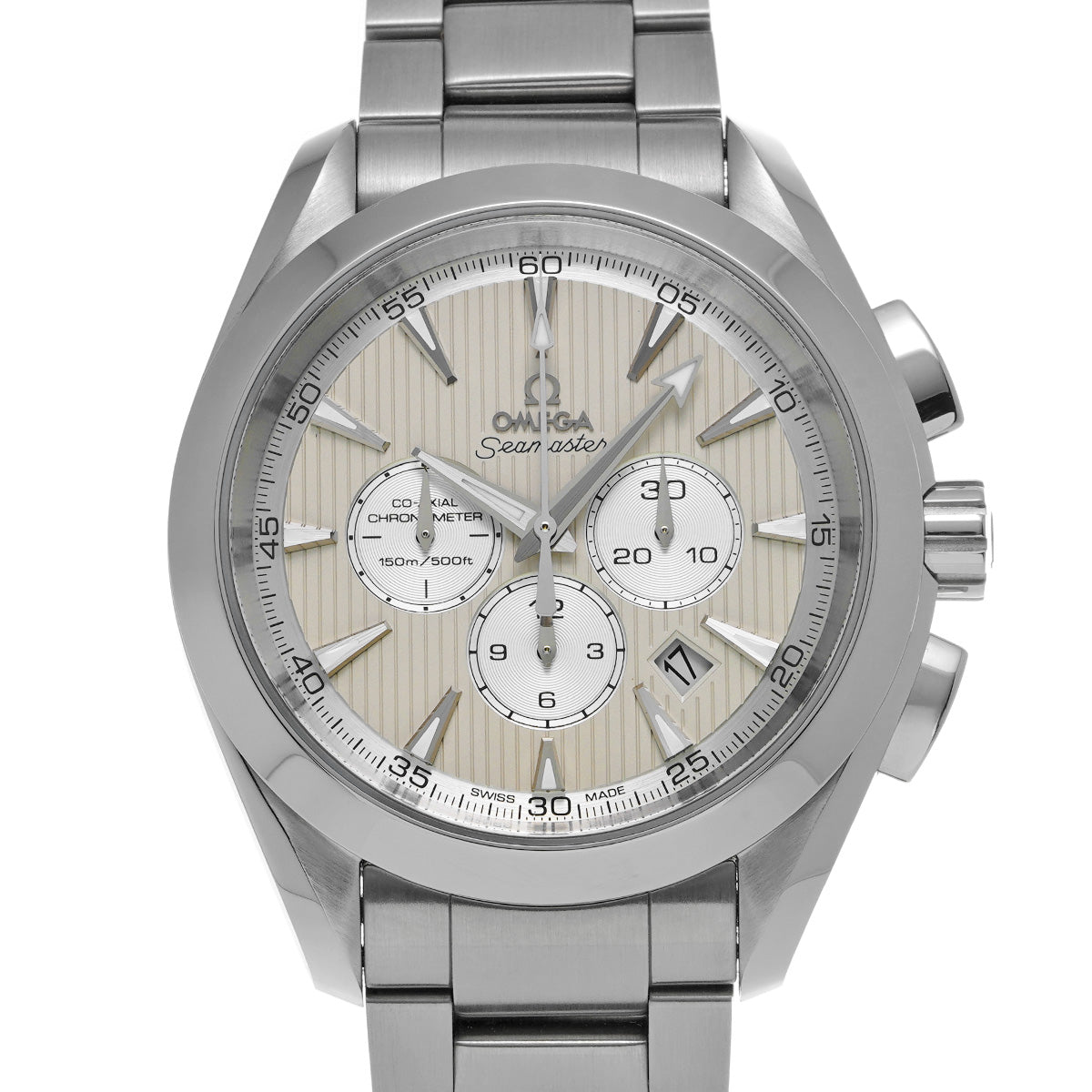 Seamaster Aqua Terra Co-Axial Chronograph 231.10.44.50.09.001 Ivory/Silver OMEGA Mens [Pre-owned]