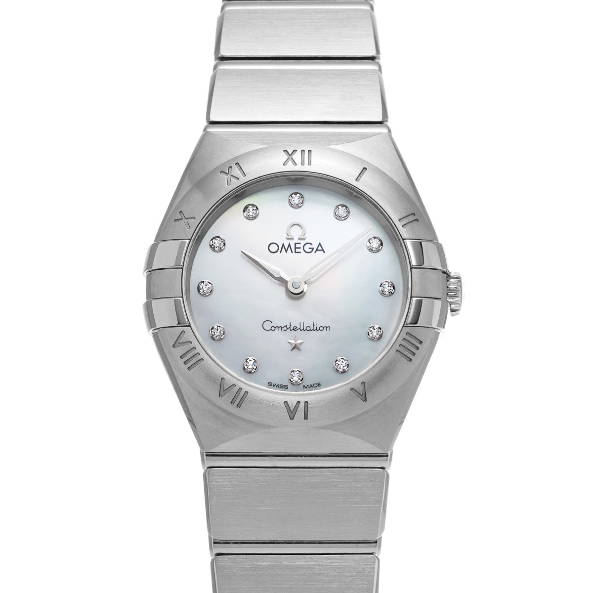 Constellation Quartz 131.10.25.60.55.001 White MOP/Diamond OMEGA Ladies [Pre-owned].