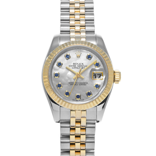DATE JUST 179173NGS Z (made around 2006) White MOP/Sapphire ROLEX Ladies [Pre-Owned].