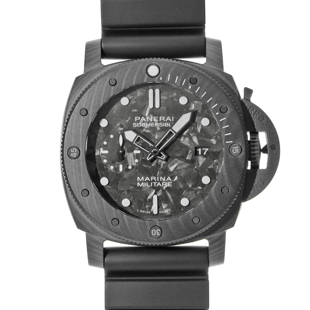 Submersible Marina Militare Carbotech 47mm PAM00979 X (manufactured circa 2021) Black PANERAI Men's [Pre-Owned]