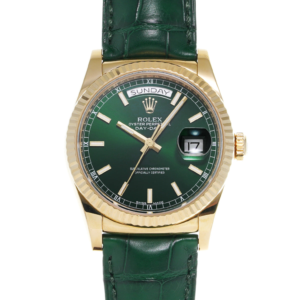 Day Date 36 118138 Random Serial Green ROLEX Men's [Pre-Owned].