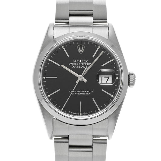 DATE JUST 16200 X (manufactured circa 1991) Black ROLEX Men's [Pre-Owned].