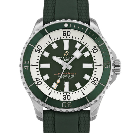 Super Ocean Automatic 44 A17376A31L1S1 Green BREITLING Men's [Pre-Owned].