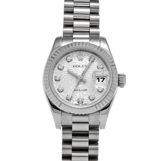 Datejust 179179G D (made around 2005) Silver Computer/Diamond ROLEX Ladies [Pre-Owned].