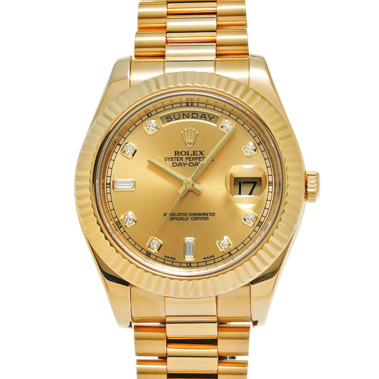 Day-Date II 218238A Random Serial Champagne/Diamond ROLEX Men's [Pre-Owned].