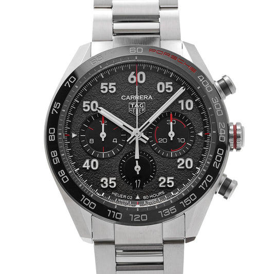 Carrera Calibre Heuer 02 Chronograph Porsche CBN2A1F Gray/Black TAG HEUER Mens [Pre-Owned]