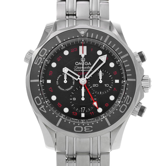Seamaster Diver 300 Co-Axial Chronograph GMT 212.30.44.52.01.001 Black OMEGA Men's [Pre-Owned].