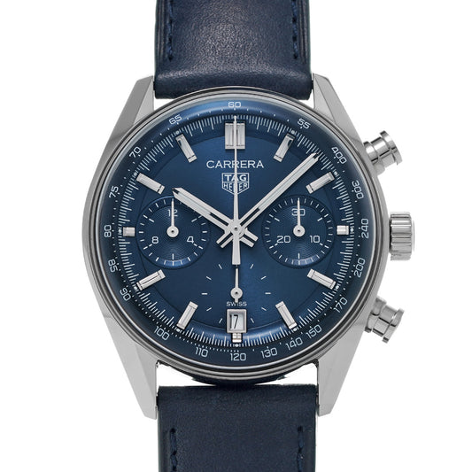 CARRERA Calibre TH20-00 Chronograph CBS2212.FC6535 Blue TAG HEUER Men's [Pre-Owned]