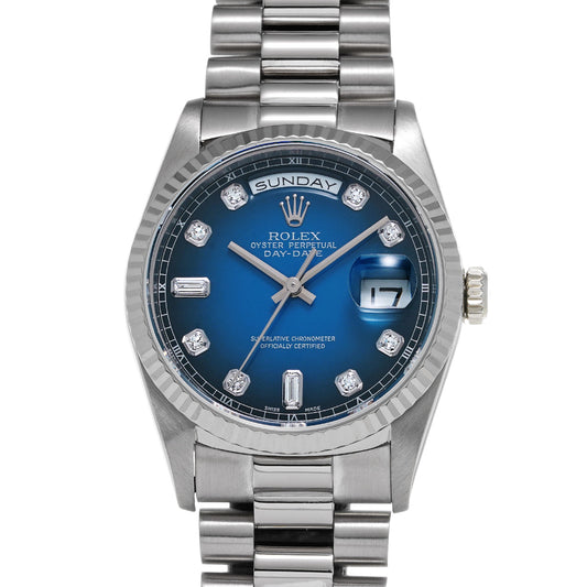Day Date 18239A S (manufactured circa 1993) Blue Gradation/Diamond ROLEX Men's [Pre-Owned].