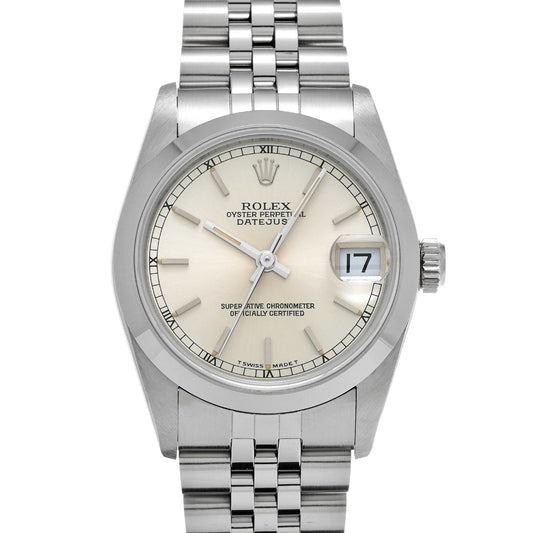 DATE JUST 68240 L (manufactured circa 1990) Silver ROLEX Unisex [Pre-owned].