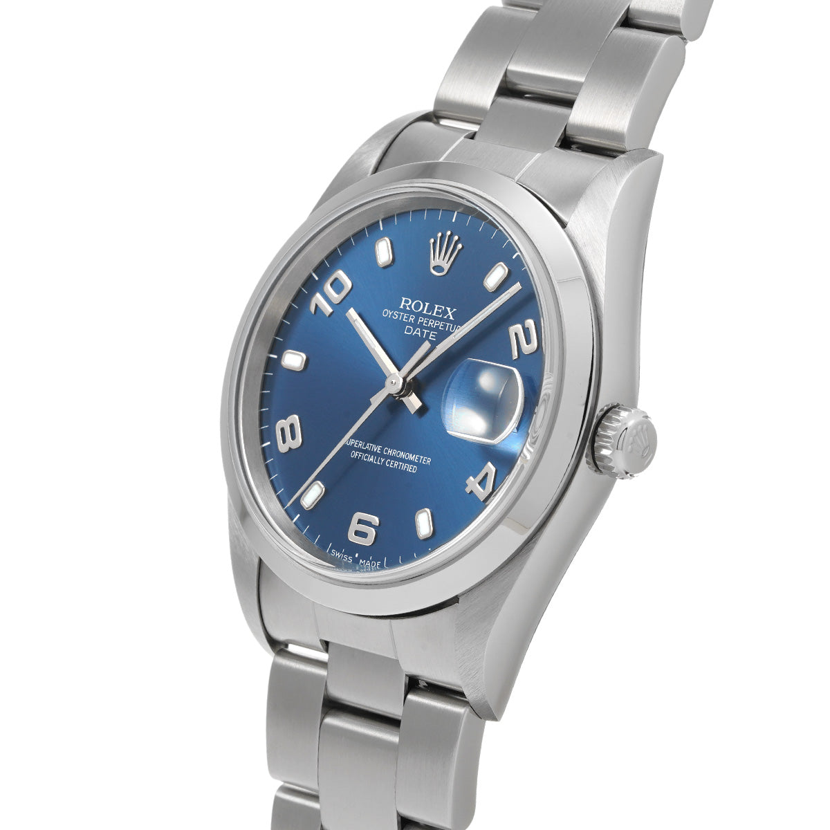 Oyster Perpetual Date 15200 A (manufactured circa 1998) Blue ROLEX Men's [Pre-Owned].