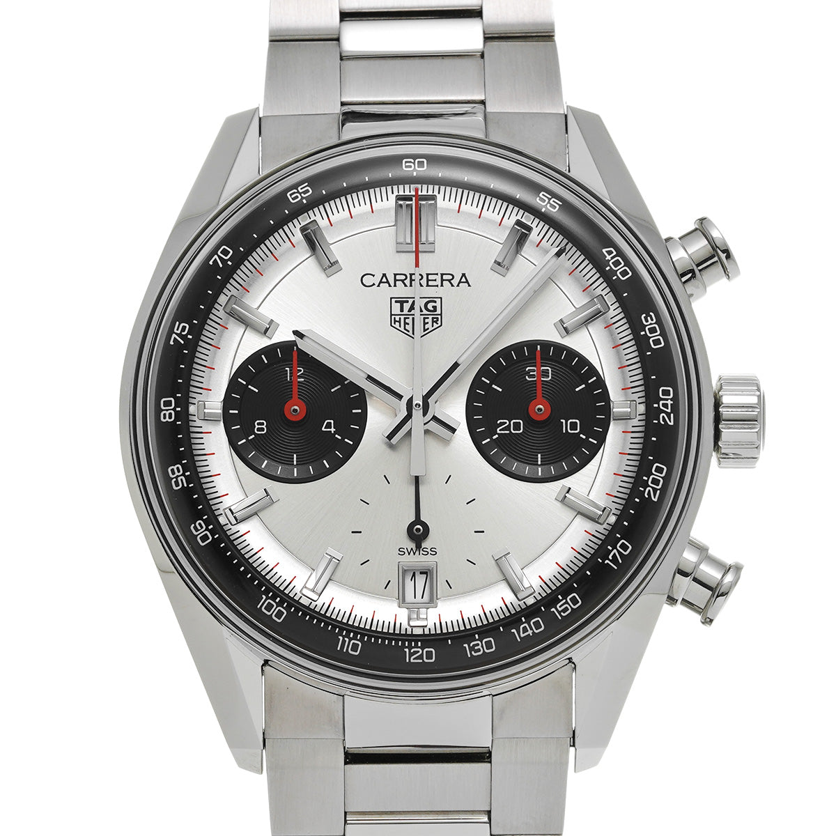 CARRERA Chronograph Calibre TH20-00 CBS2216.BA0041 Silver/Black TAG HEUER Men's [Pre-Owned]