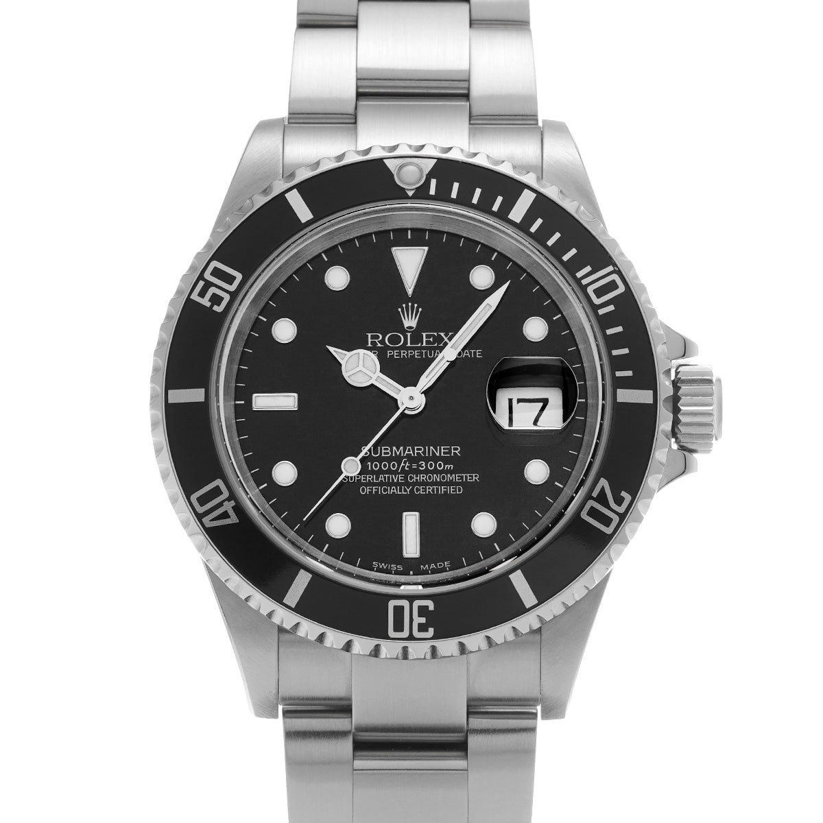 Submariner Date RCPO 16610 F No. (manufactured circa 2004) Black ROLEX Men's [Pre-Owned].