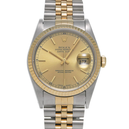 Datejust 16233 X (manufactured circa 1993) Champagne ROLEX Men's [Pre-Owned].