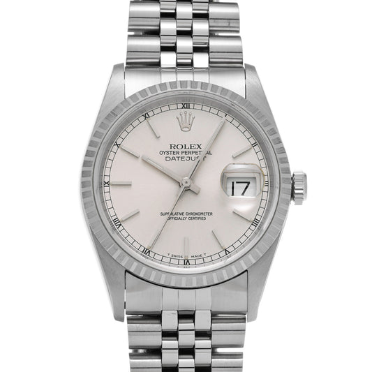 DATE JUST 16220 T (manufactured circa 1997) Silver ROLEX Men's [Pre-owned].