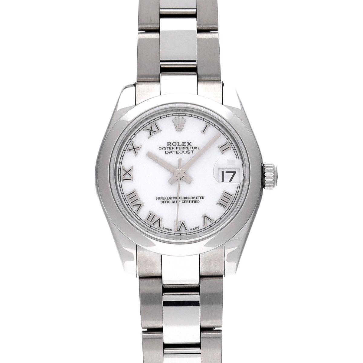 DATE JUST 178240 M (manufactured circa 2008) White ROLEX Unisex [Pre-Owned].