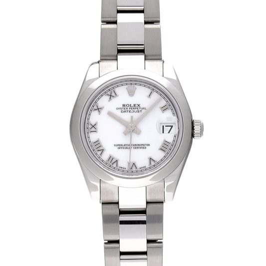 DATE JUST 178240 M (manufactured circa 2008) White ROLEX Unisex [Pre-Owned].