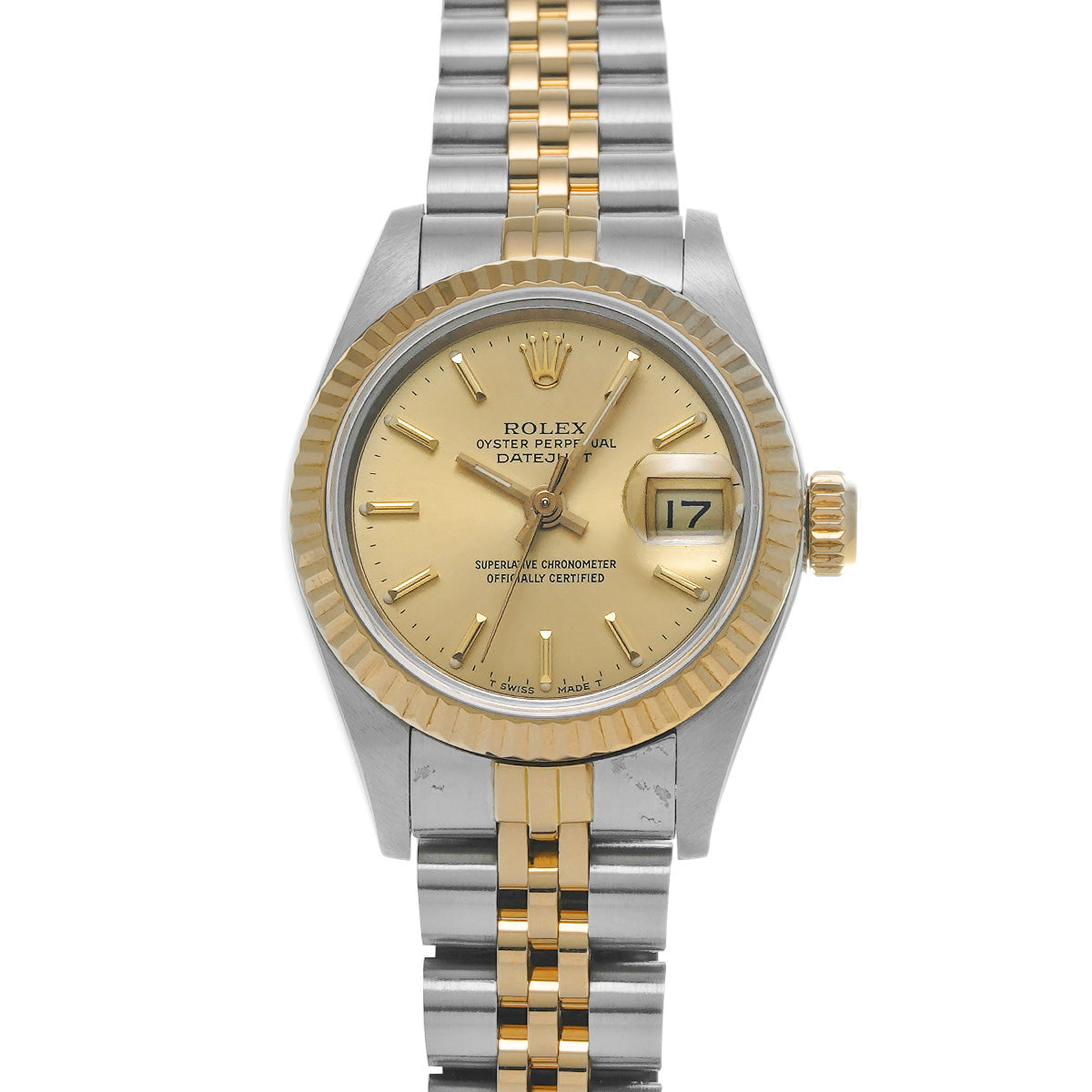 DATE JUST 69173 98th (manufactured circa 1987) Champagne ROLEX Ladies [Pre-Owned].