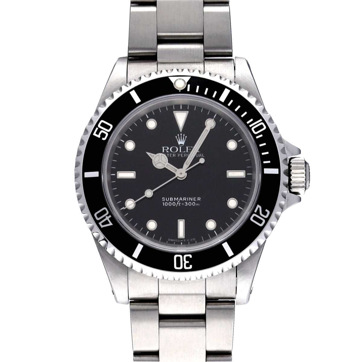 Submariner 14060 W (manufactured circa 1996) Black ROLEX Men's [Pre-Owned].