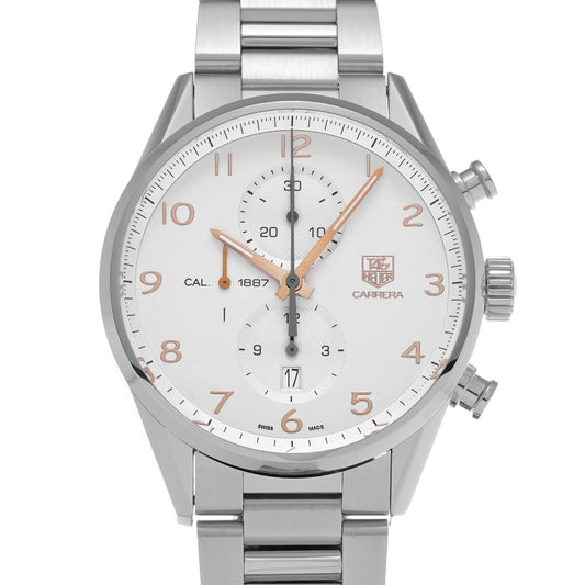 CARRERA Calibre 1887 Chronograph CAR2012.BA0796 Silver TAG HEUER Men's [Pre-Owned].