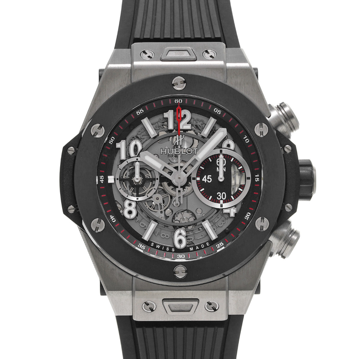 Big Bang Unico Titanium Titanium Ceramic 411.NM.1170.RX Black Skeleton HUBLOT Men's [Pre-Owned].