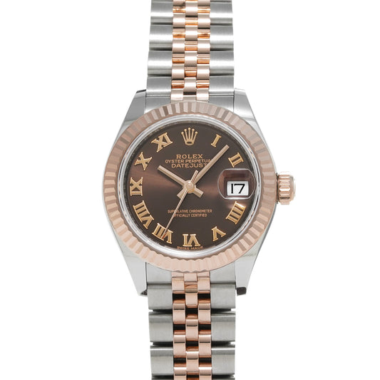 Lady Datejust 28 279171 Random Serial Chocolate Brown ROLEX Ladies [Pre-owned].