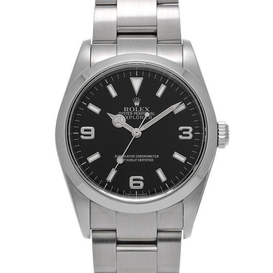 Explorer 114270 F (manufactured circa 2004) Black ROLEX Men's [Pre-Owned].